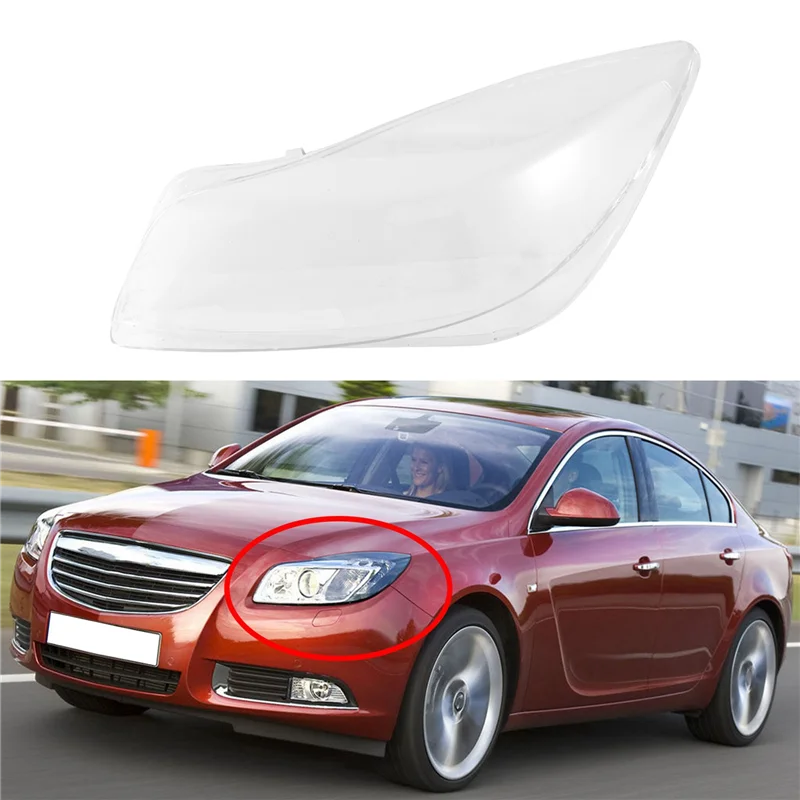 Cubierta de faro delantero transparente izquierdo para coche, pantalla de lámpara, cubierta de faro delantero, lente para Opel Insignia 2009-2011