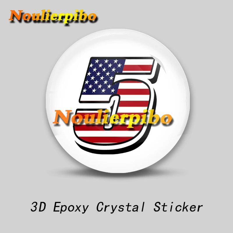 3D Epoxy American Flag Digital Racing Array Car Dome Sticker Car Window Bumper Trunk Mirror Headlight Cover Laptop Vinyl Decal