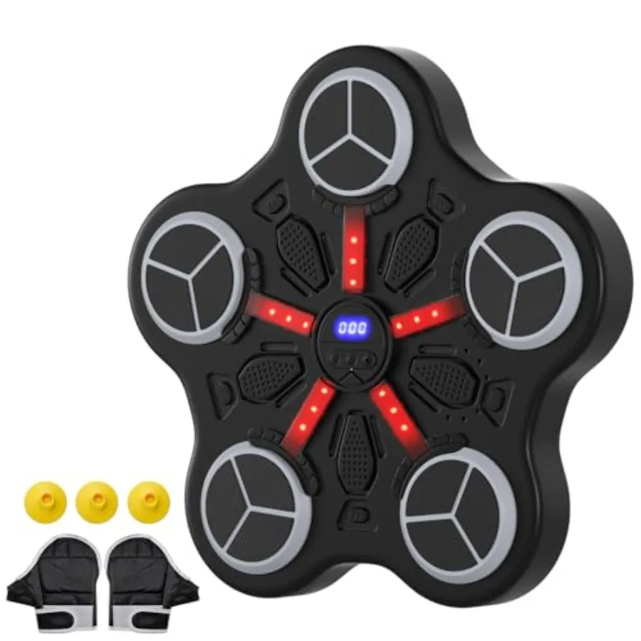 Music Boxing Game Machine LED Punching Pad for Home Gym Wall-Mount Rhythm Boxing System for Adults 3 Training Modes