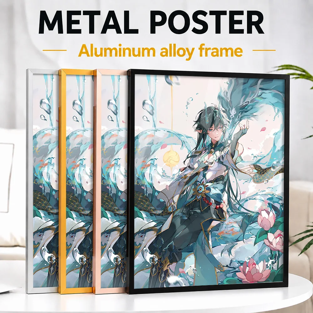 Honkai Star Rail Imbibitor Lunae Metal Poster With Aluminum Alloy Frame Customized Hero Tribute Wall Art For Studio Player Gift