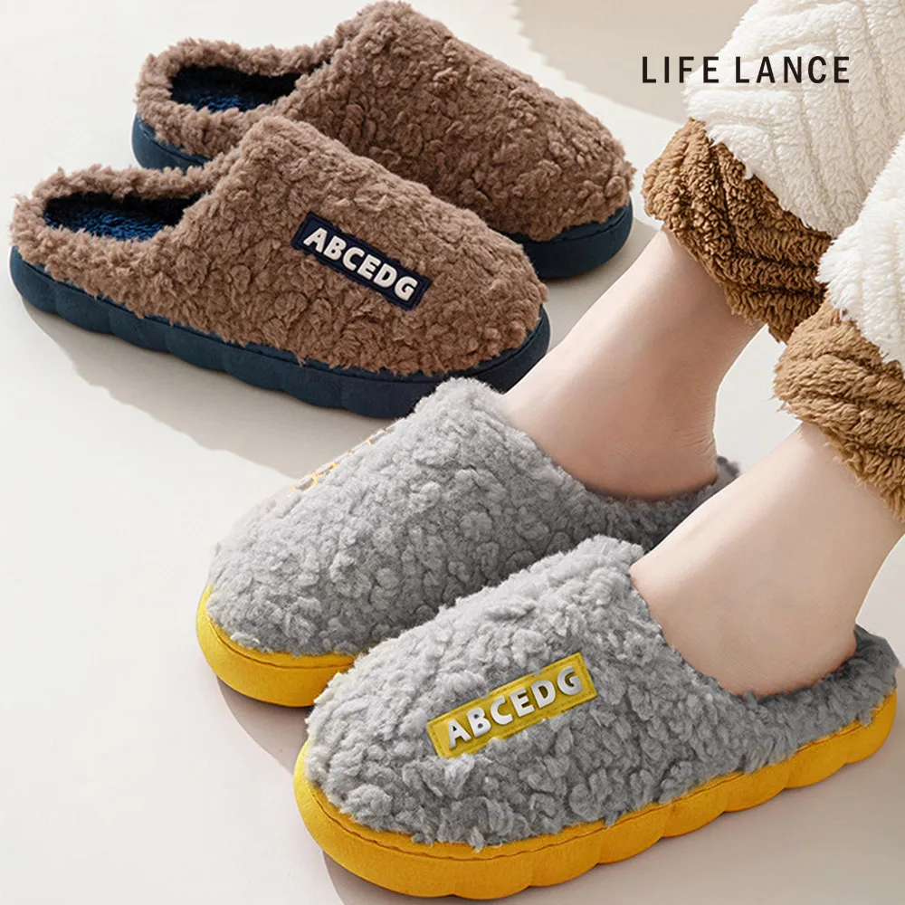 الحياة لانس الأبجدية الصوف النعال خفيفة الوزن الدافئة معزول مكتب غرفة المعيشة مكافحة الضوضاء شبشب شتوي لايف برانانس ألكفابيتال ثنايتال سيليناخي