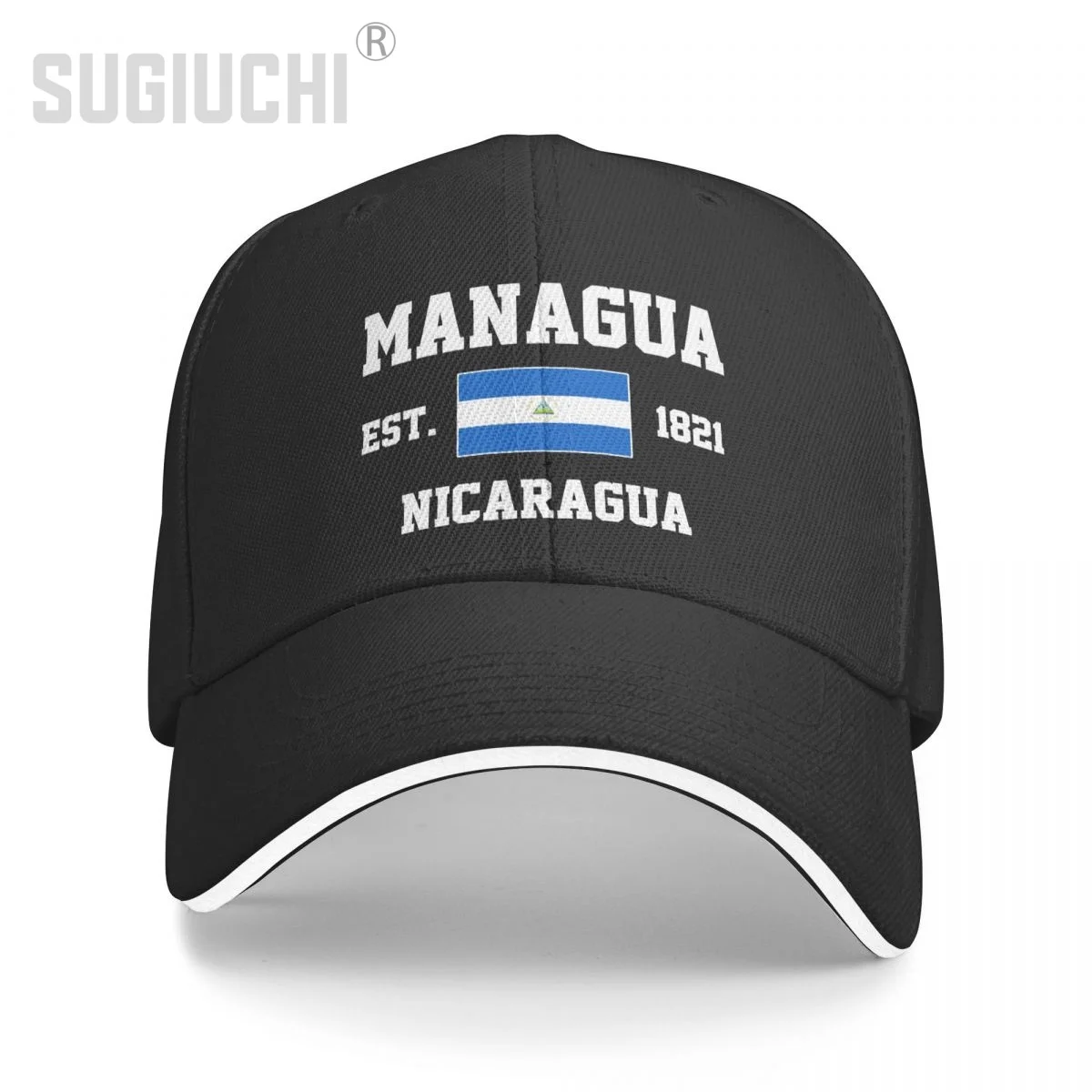 Baseball Cap Nicaragua EST.1821 Managua Capital Men Women Unisex Hip Hop Sandwich Caps Snapback Golf Hat Fishing