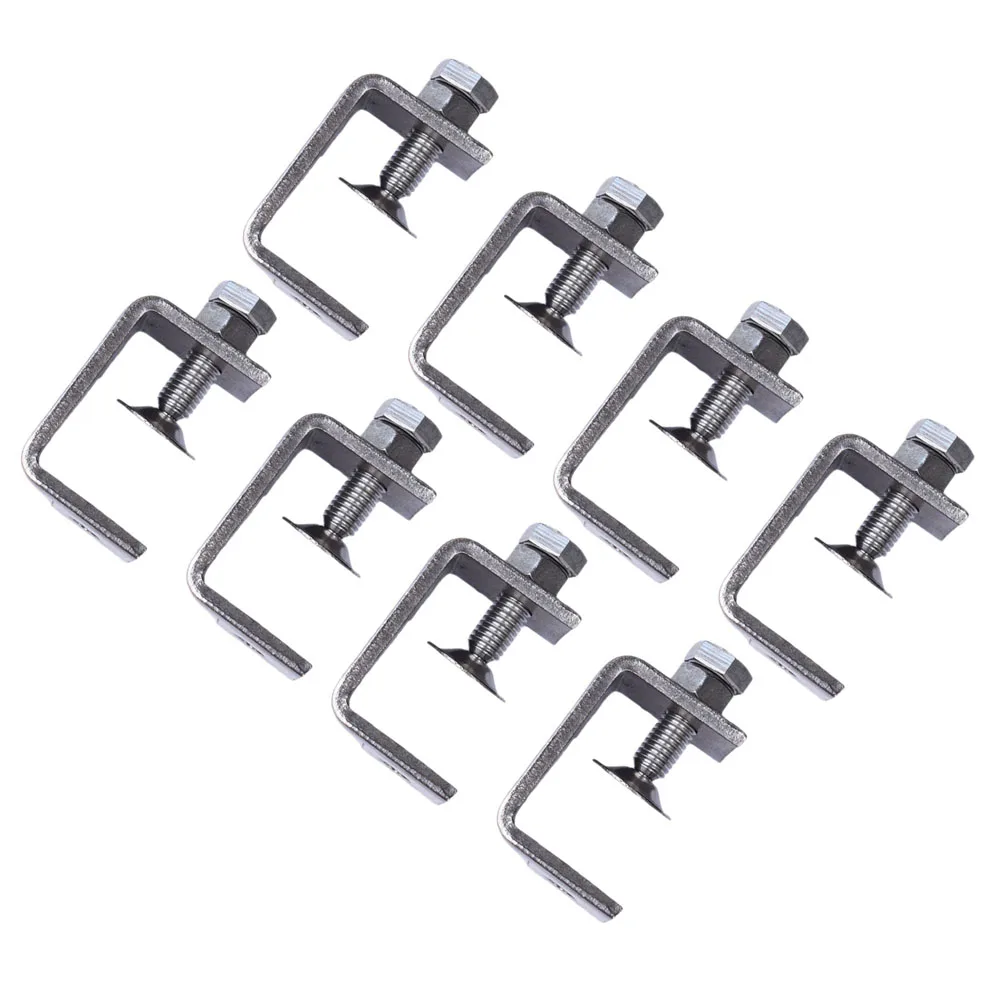 

8pcs C Clamp Set Stainless Steel Cabinet Installation Clamp Drawer Fixing Clip Adjustable Cabinet Hardware Jig Woodworking Clamp