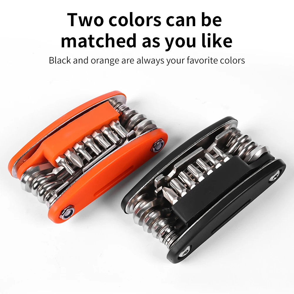 21 in 1 Mountain Bike Folding Multi Tool Mtb Torque Wrench Screwdriver Bicycle Repair Tools Multifunctional Bicycle Tools