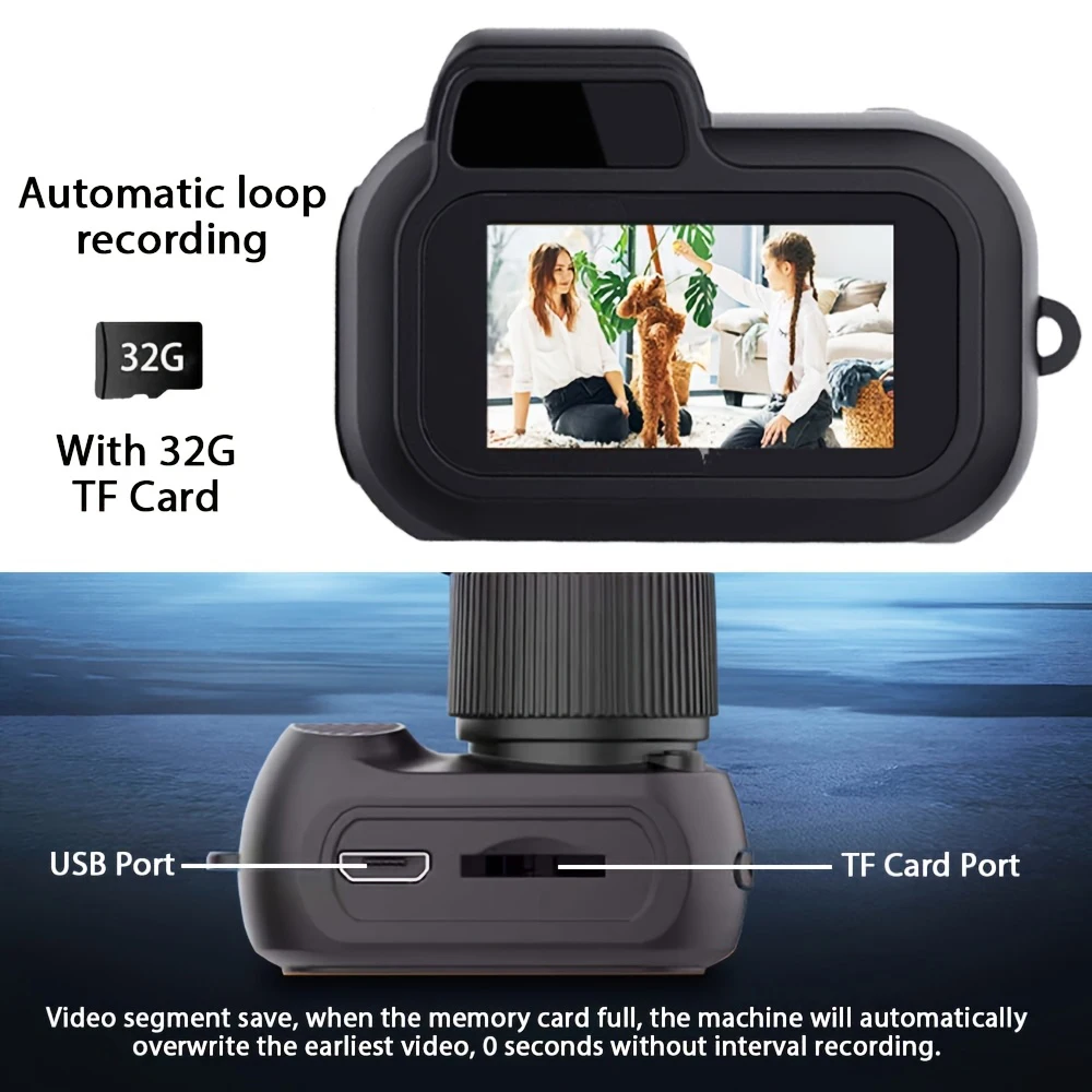 Camera Mini Y3000 Keychain 8MP Photo 1080P Tiny Digital Body Cameras DV Micro Camcorder Support  TF Card With Screen for Kids