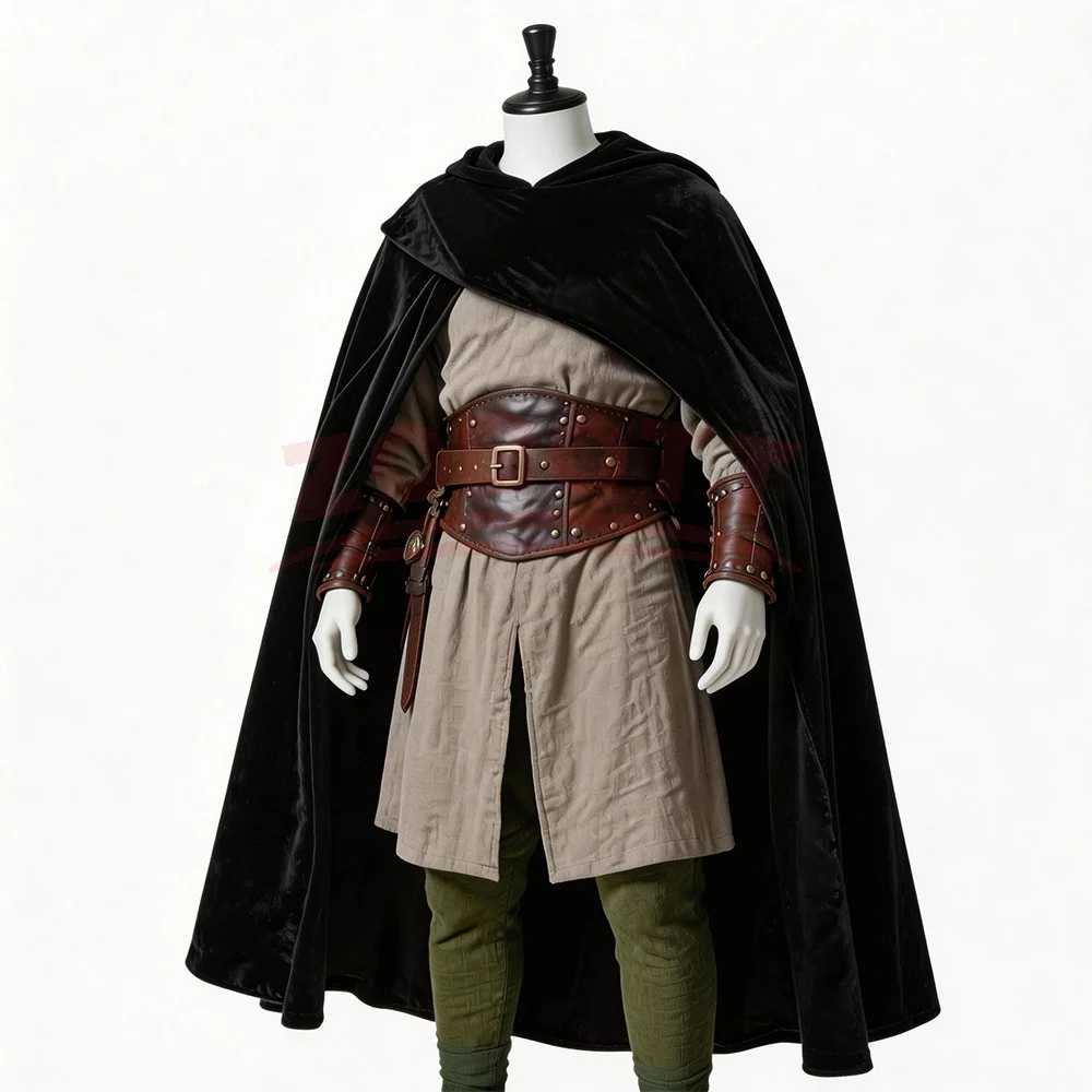Medieval Velvet Hooded Cloak - - đánh giá và giá Vintage Trench Coat