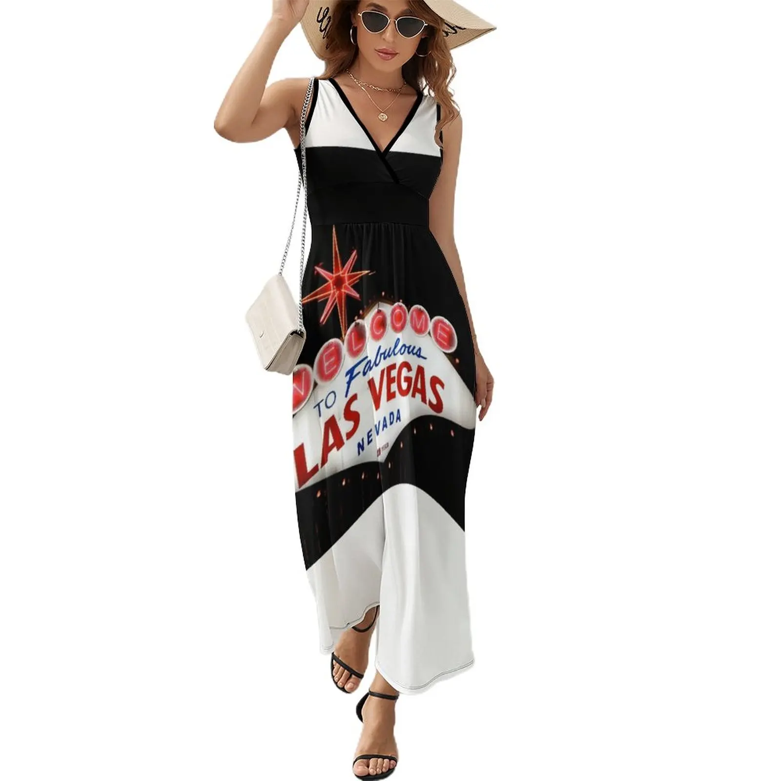 

welcome to fabulous las vegas Sleeveless Dress women dress woman dress sexy dress
