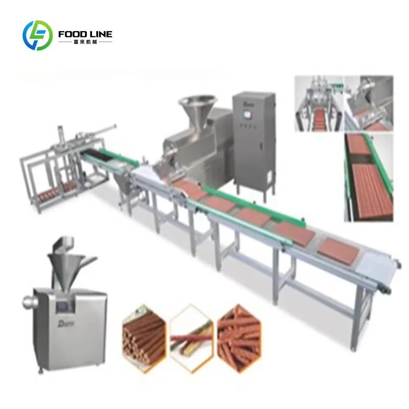 Factory Proprietary  Dog Food Pellet Making Extruder Meat Strip Cutting Machine Dog Meat Strip Extrude Production Machine