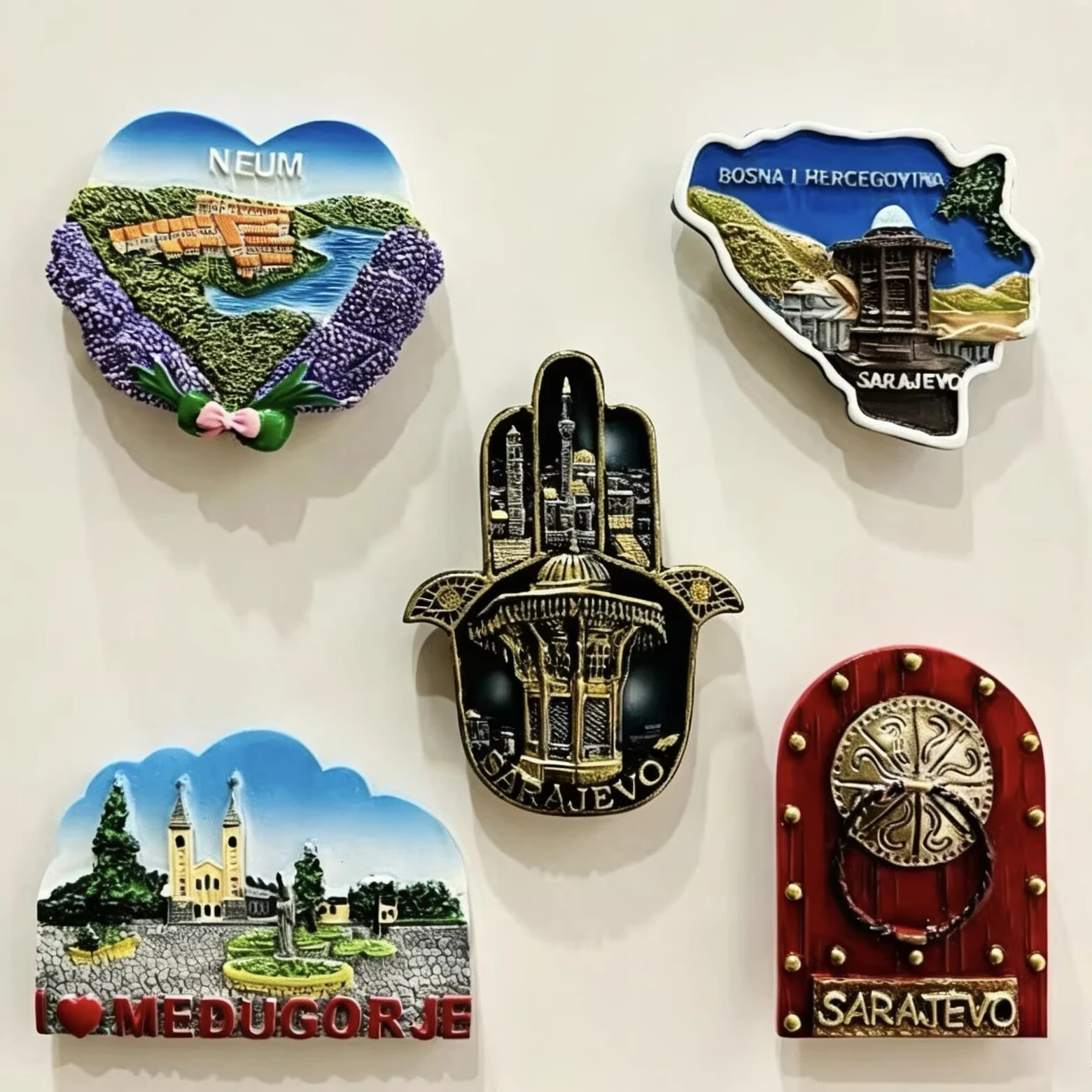 Bosnia and Herzegovina 3D Fridge Magnets Souvenir Resin Refrigerator Magnets Sticker Collection Handicraft Gift Home Decoration