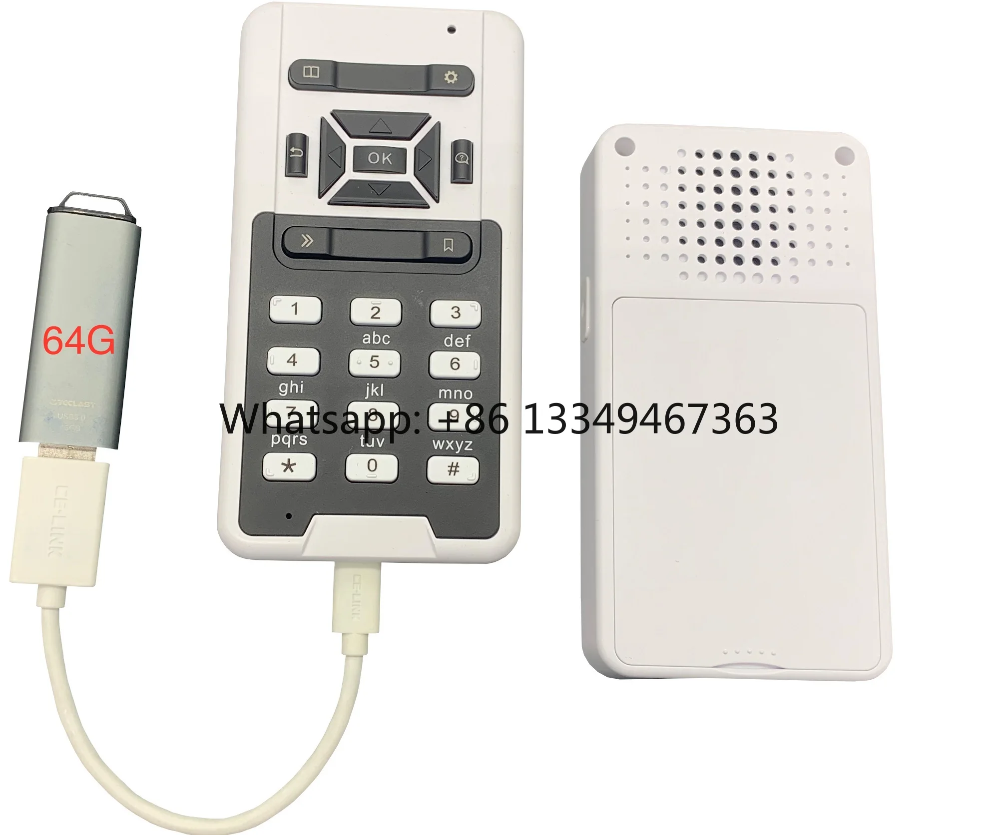 Player with 8gb Storage USB Read Out Function for the Blind and Visually Impaired