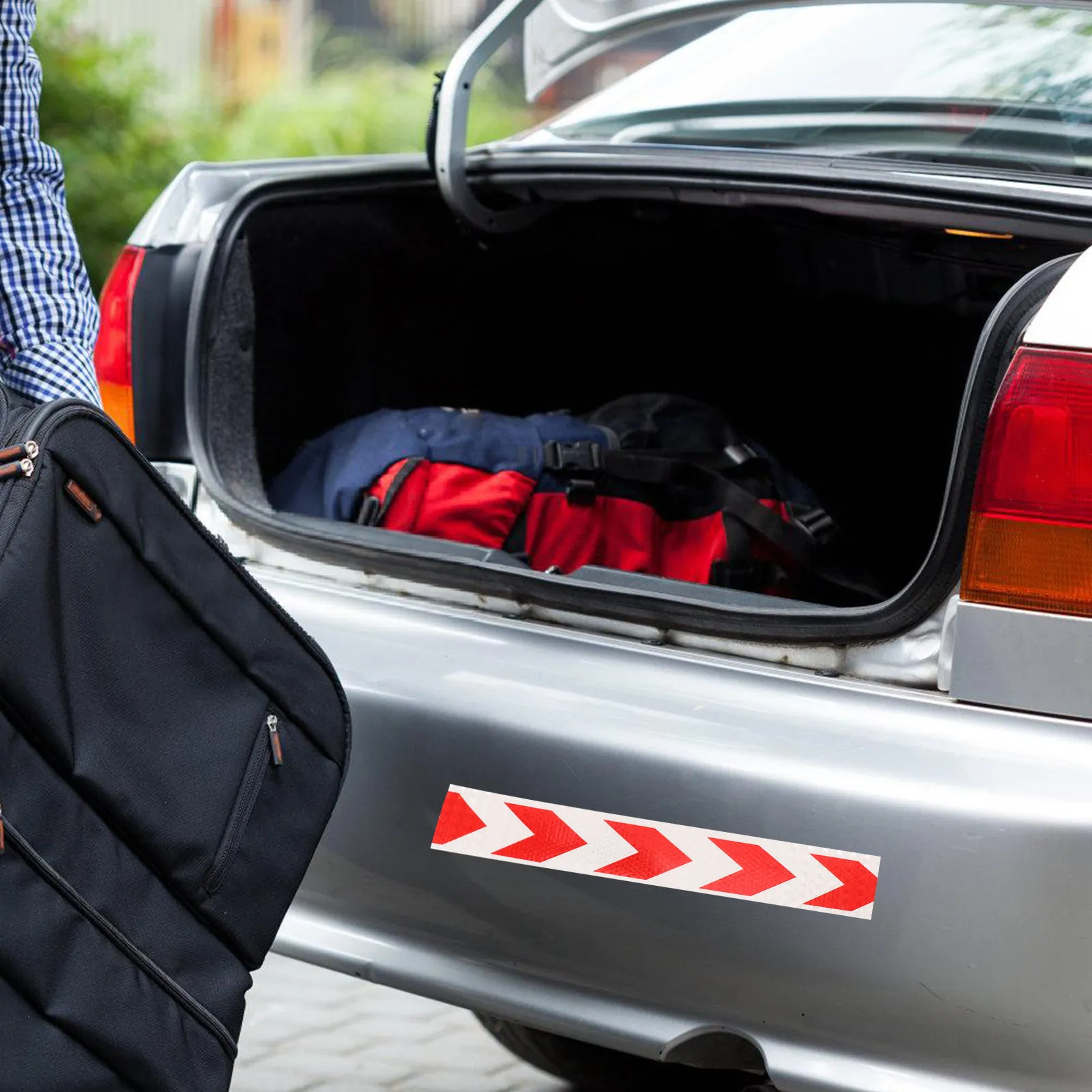 

1 рулон светоотражающей предупреждающей ленты, яркая флуоресцентная защитная полоса, светоотражающая лента с шестиугольными призмами для автомобилей и дорог