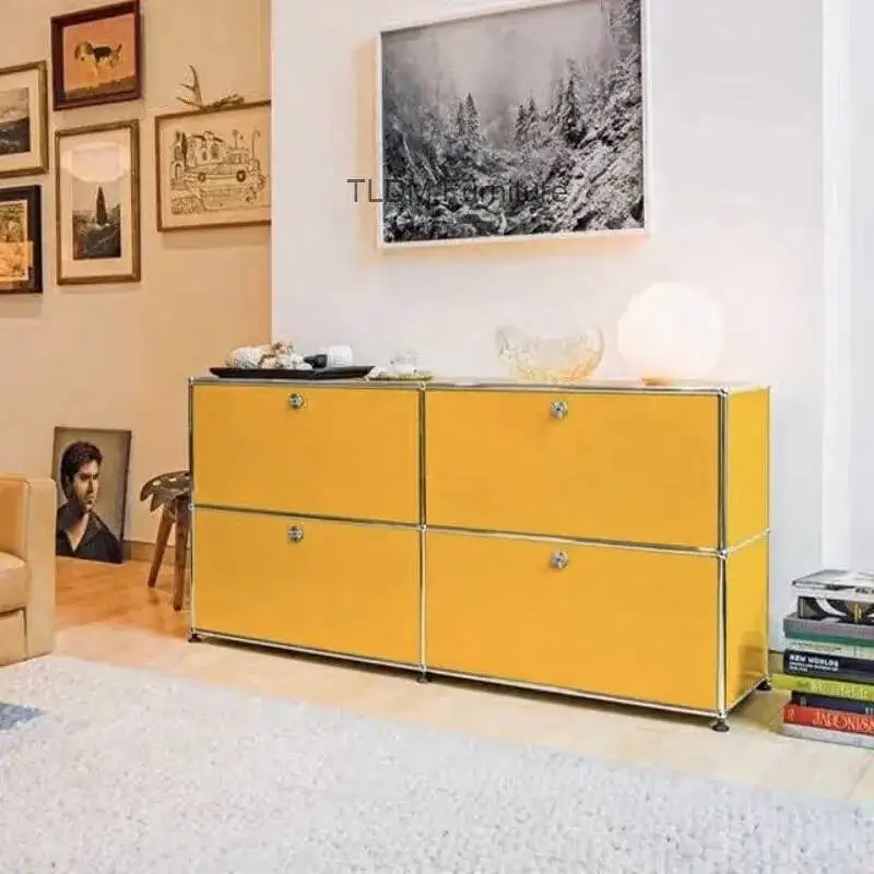 

Cabinet Dining Modern Home Modern Stainless Steel Living Sideboards Storage Locker Room Kitchen Pot Storage TV Racks Furniture