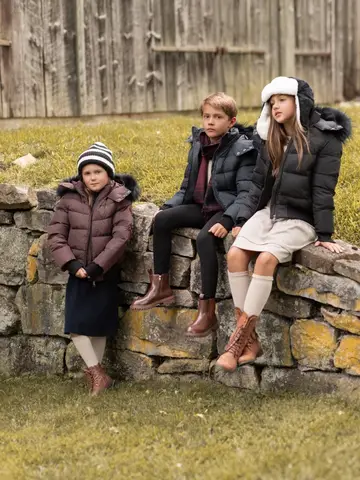 AP 2025 winter design waterproof fabric children down coat for girls and boys clothes