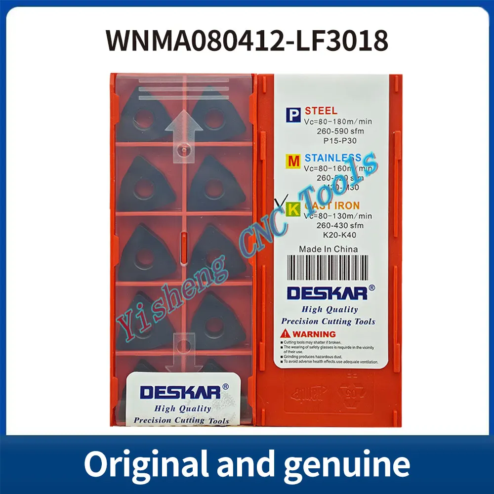 

DESKAR 100% оригинал WNGA080404 WNMA080408 WNMA080412 LF80 LF3018 твердосплавная вставка со сменной резьбой, режущий инструмент с ЧПУ
