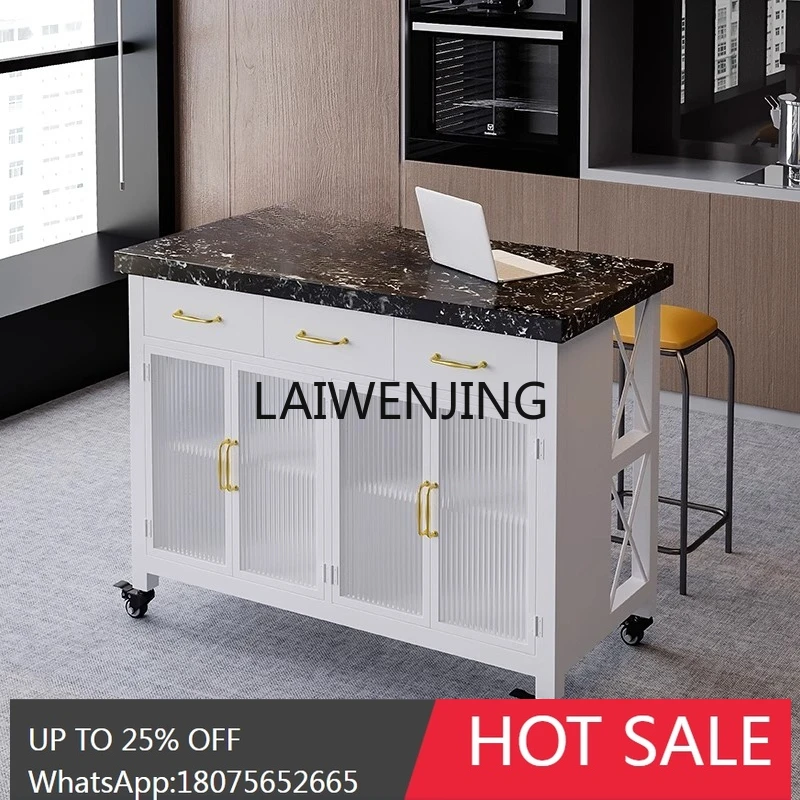 HLZ Kitchen Side Cabinet Movable Nakajima Desk Large Open Bar Counter Drawer Locker