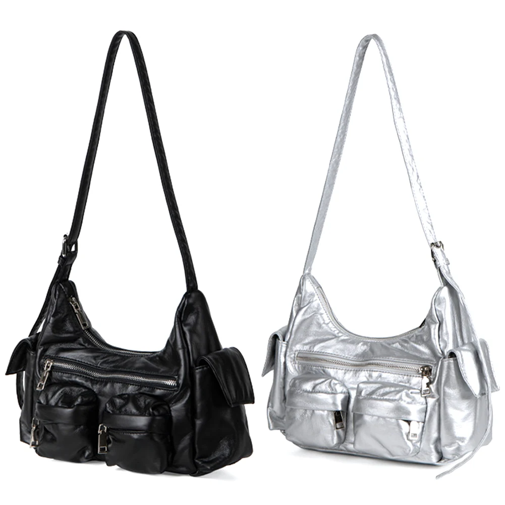 

Women Leather Tote Handbag Large Capacity PU Satchel Sling Bag Versatile Top Handle Bag Crossbody Hobo Bag Girl Stylish Purse