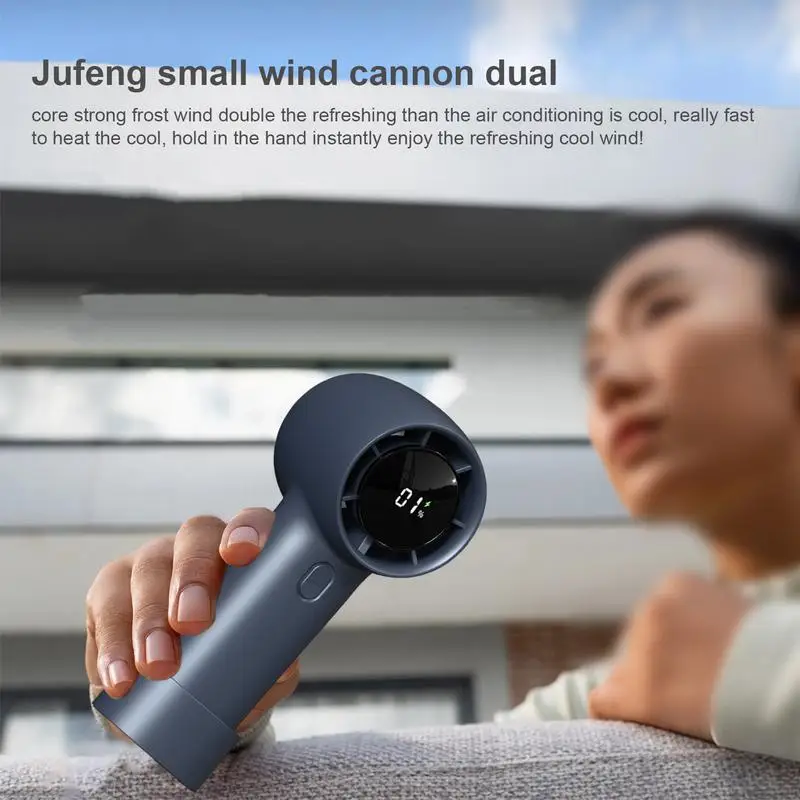 

Portable Fan For Travel Portable Personal Fan Handheld USB Rechargeable 3000mah Hand Fan With Lcd Display Small Pocket Fan For
