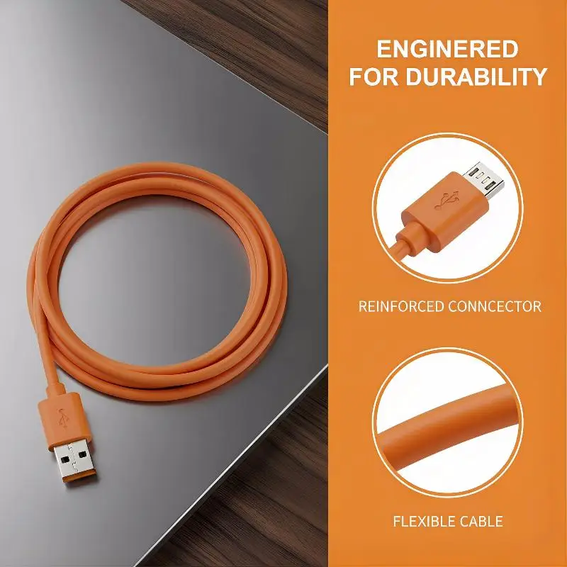 3.3ft/mUSB charging cable for replacing copper core household doorbell charging cable with circular doorbell