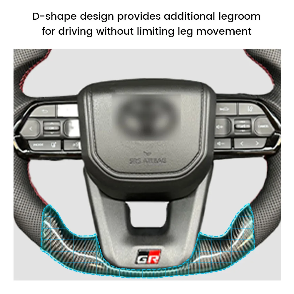

Carbon Fiber Steering Wheel For Toyota GT 86 FORTUNER FJ Cruiser HIACE LC70/76/79 Land Cruiser CROWN ALPHARD VELLFIRE HILUX
