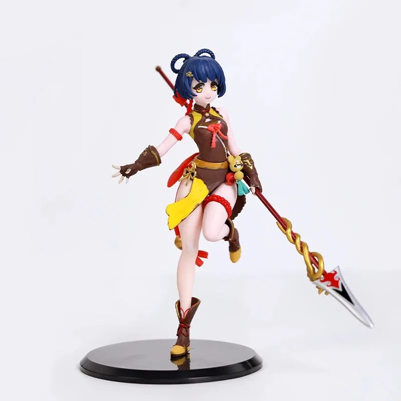 Anime Genshin XiangLing Figure Serve Cute Kawayi Doll PVC 19cm Model Doll Toy Base Toy Doll Figuine Ornament Action Ornaments