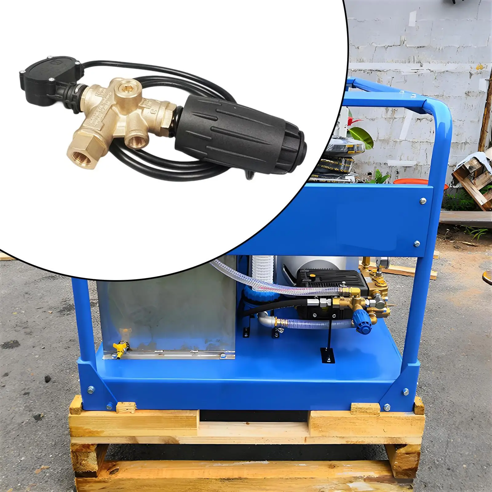 Power Pressure Control Valve with Built in Switch, Pump Valve Pressure Switch For Clean Pump Strong Construction For Durability