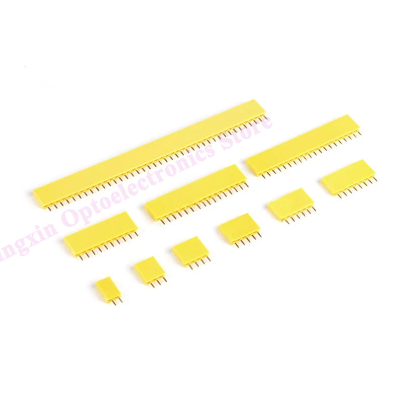 10pcs 2.54mm Single Row Female 1x2/3/4/6/8/10/20/40p PCB Board Pin Header Connector Strip Pinheader colourful socket For Arduino