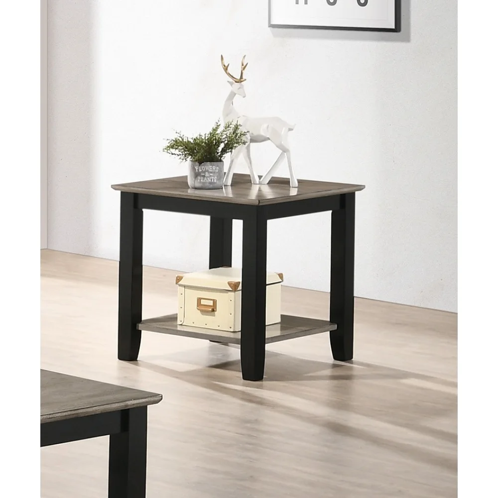 Simples e moderno olhar de madeira 1pc mesa final sala estar sofá mesa lateral madeira de borracha maciça