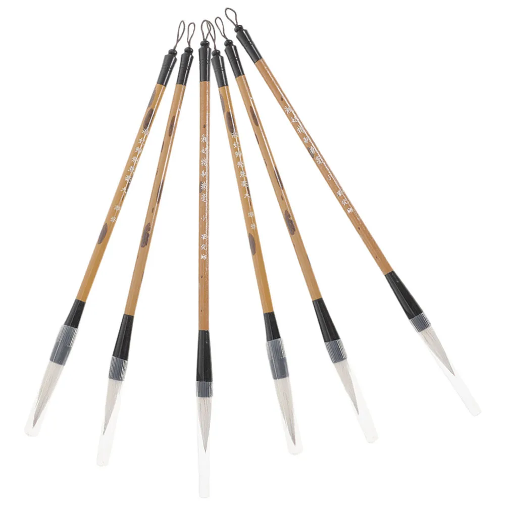 6Pcs Chinese Calligraphy Brush Multi-Function Painting Brush Practice Tool Writing Supplies for Beginners Students Professionals