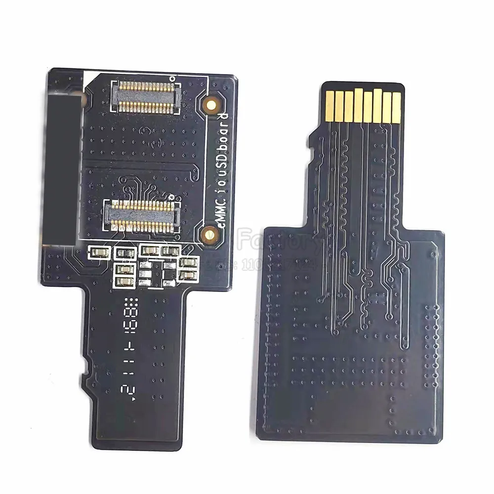 eMMC to uSD Board for ROCK PI 4 Adapter Board Micro SD eMMC Modules Black