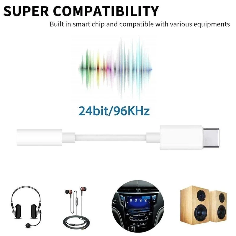 USB C محول نوع C إلى 3.5 مللي متر Aux الصوت مهايئ الرافعة مكالمة صوتية سلك التحكم سماعة سماعة كابل 3.5 مللي متر محول صوت