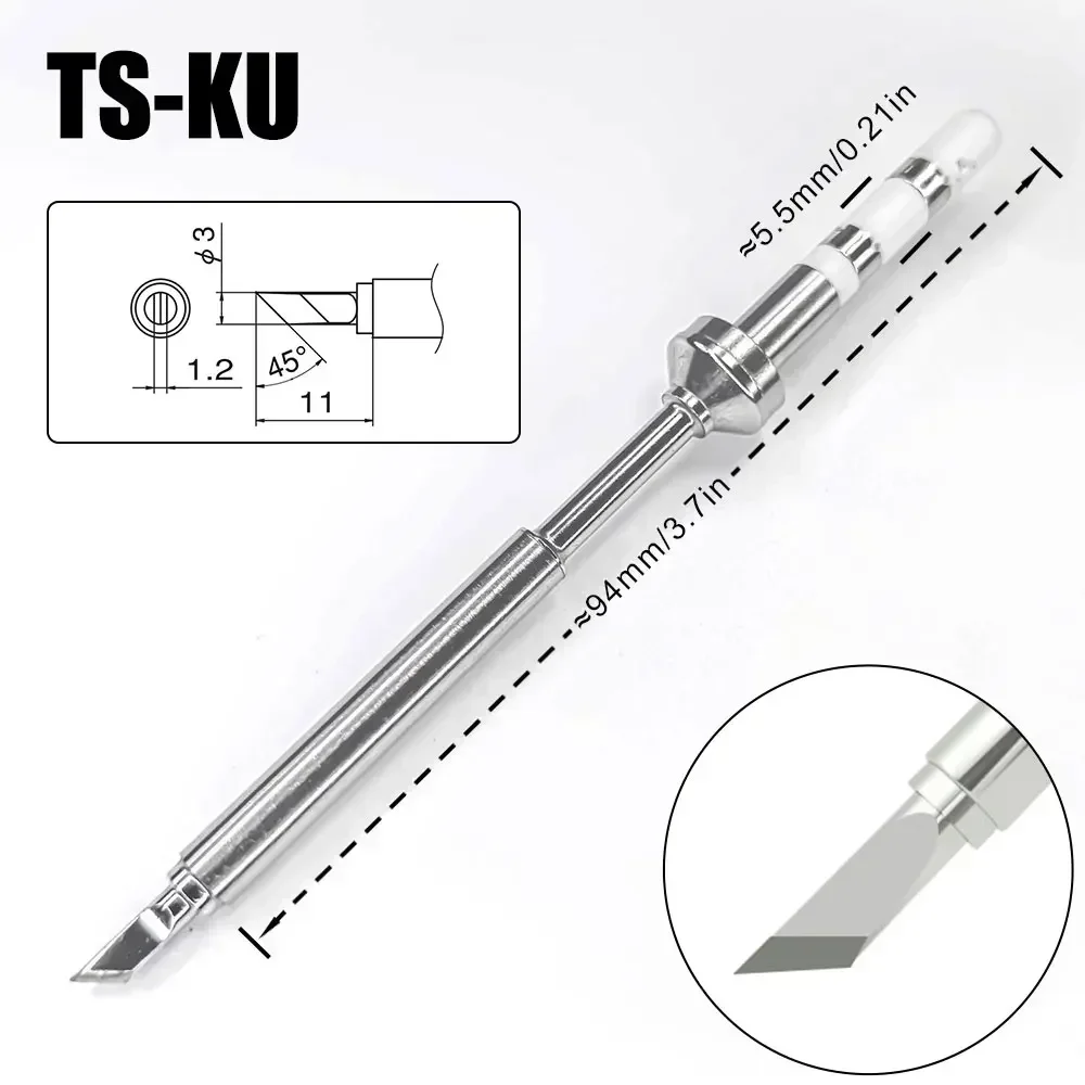 TS100 TS101 Pine64 Soldering Iron Tip Replacement Various Models of Pinecil Electric Soldering Iron Tip TS Series B2 I K C4 D24