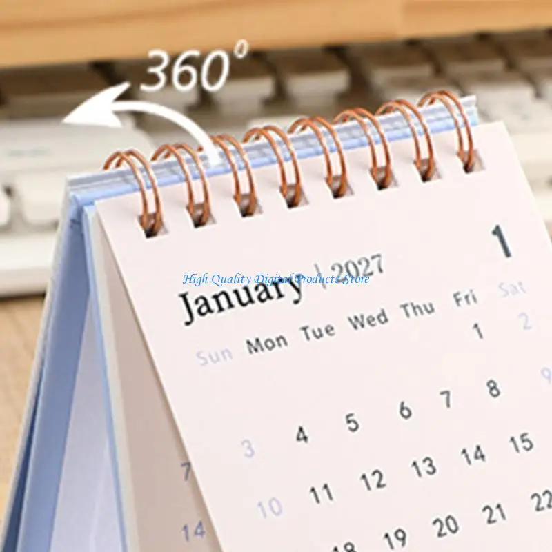 U2JE Freestanding Desk Calendar Desk Planner for Memo Note and Daily Planning Use