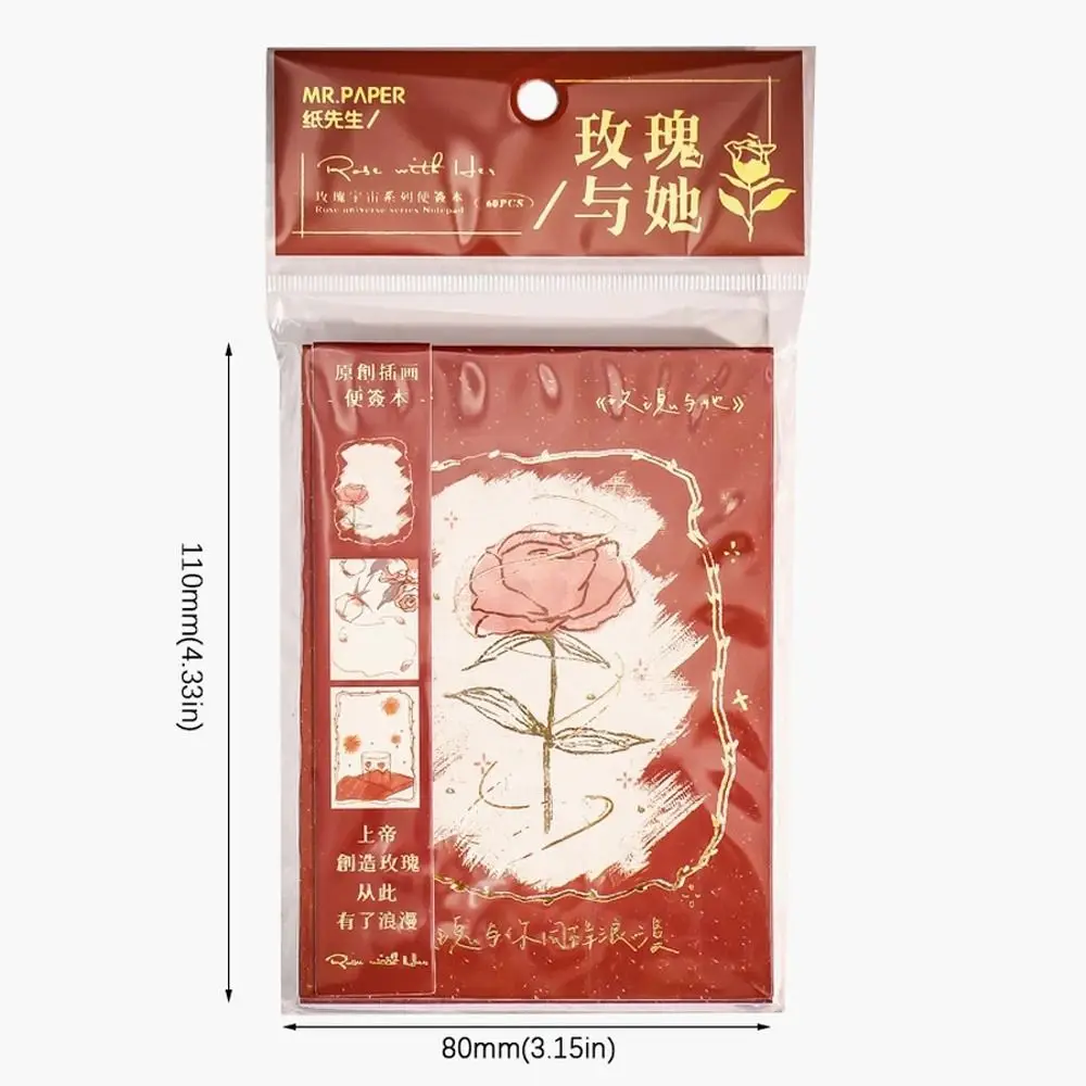 Hard Cover DIY Scrapbook Romantic Rose Series School Stationery Loose-leaf Notepad Notepad Retro Notepad Hand Account