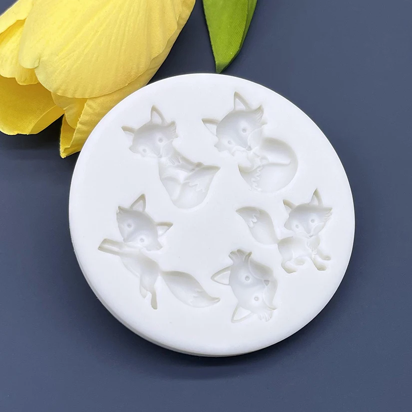 Fuchs Silikon Kuchen Backform Sugar craft Schokolade Cupcake Harz Werkzeuge Fondant Kuchen Dekorations werkzeuge – Detail 4