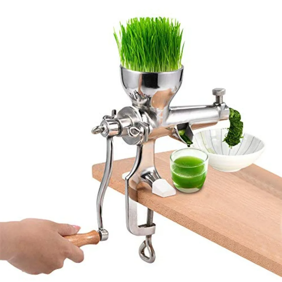

Manual Wheatgrass Juicer Extractor Stainless Steel Manual Juicer for Juicing Wheat Grass Apple Grapes Fruit Vegetable Hand Crank