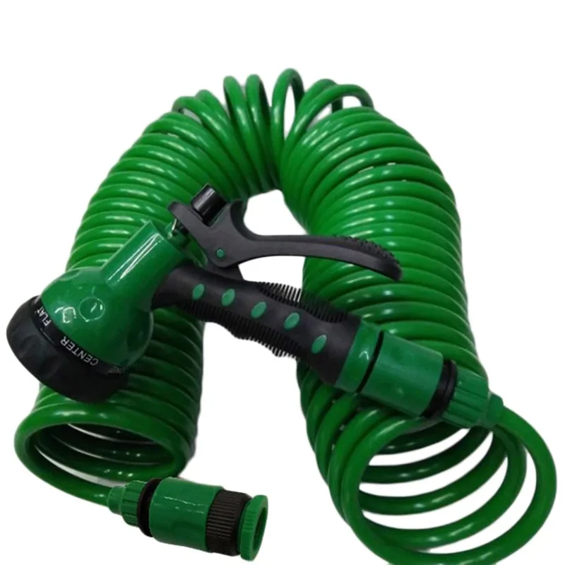 

HGFLE-гибкий спиральный садовый шланг для мойки автомобилей и чистой воды с распылительной насадкой для бытовой мойки автомобиля, садовая вода