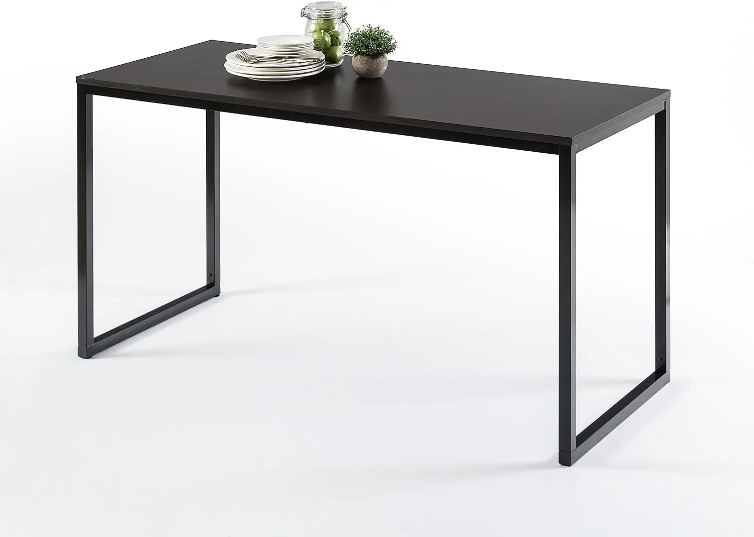 

Jennifer 55 Inch Black Frame Desk, Computer Workstation, Office Desk, Easy Assembly, Deep Espresso