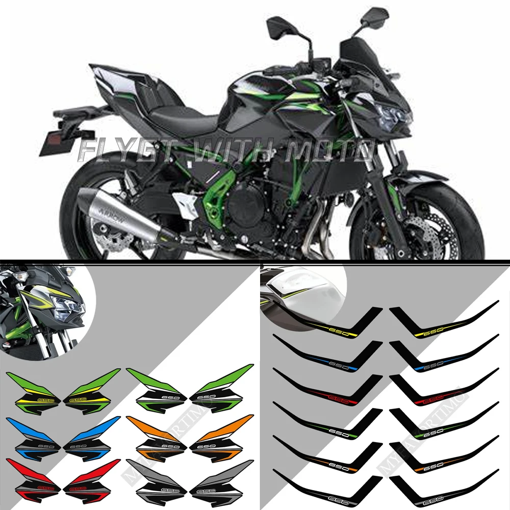 

For Kawasaki Z650 Z 650 Stickers Decal Kit Knee Emblem Badge Logo Fairing Protection Protector Tank Pad 2019 2020 2021 2018