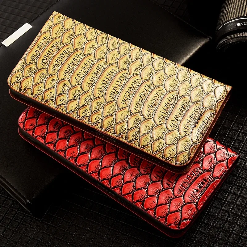 

Python picture leather wallet For XiaoMi Redmi Note 10 10s 10T Pro Max Lite Flip Crocodile phone case