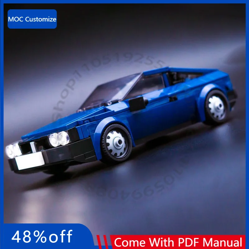 

354 детали: Скоростной гиперкар Монте-Карло MOC, модульный конструктор, развивающая игрушка-головоломка, простой дизайн, DIY, для мальчиков, подарок