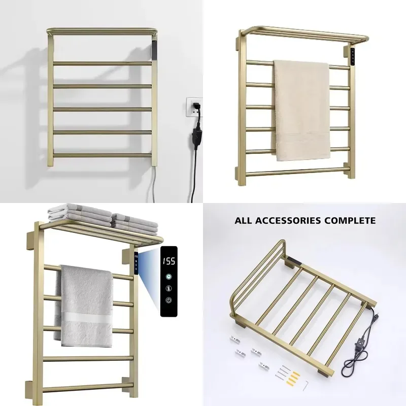 Electric Towel Rack Wall Mounted Quick Heating Timer Bathroom Heater
