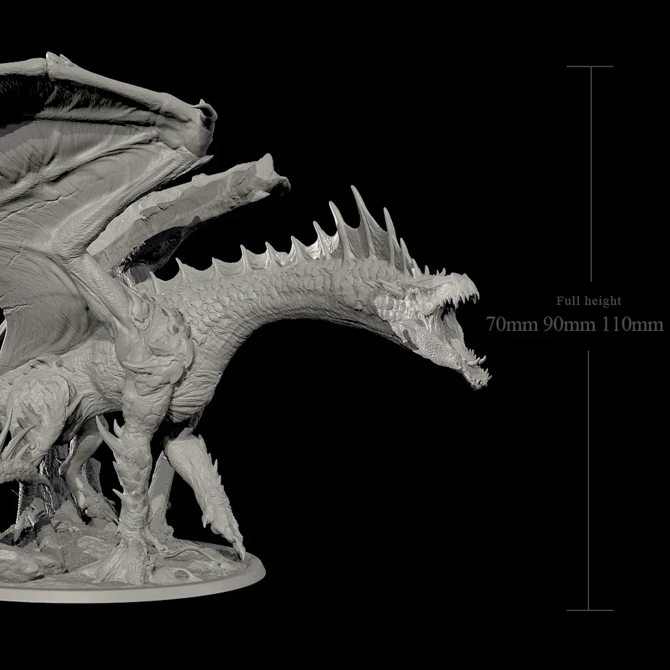 

Overall heights 70mm 90mm 110mm Resin model kits colorless and self-assembled（3D Printing）TD-7141/3D