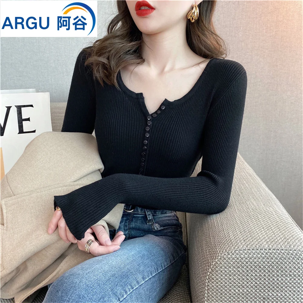 

White Lady Knit Coat Pullover Low O Collar Sweater Women's T-shirt Sweaters for Women Pull Slim Top Cloth Shirt Clothes Tights