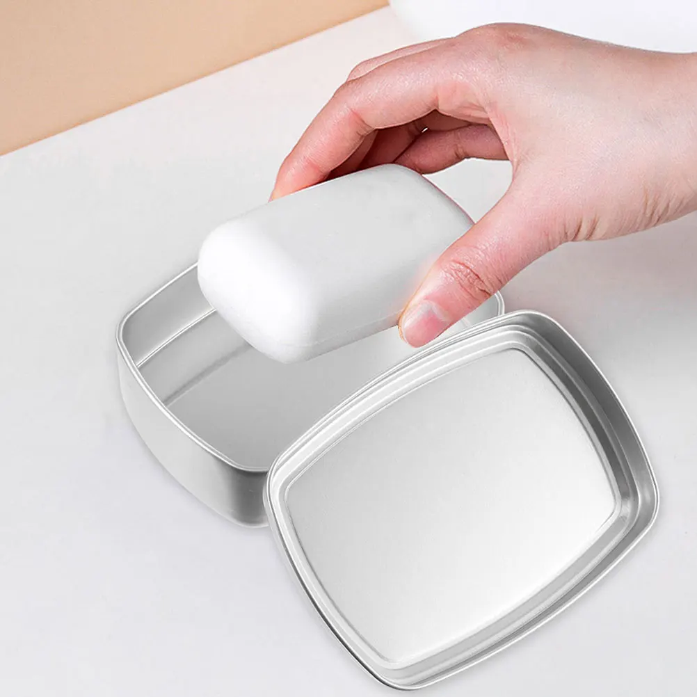 

Travel-Friendly Aluminum Soap Box Lightweight Multi-Functional Storage Container Metal Tin For Shampoo Cream Portable