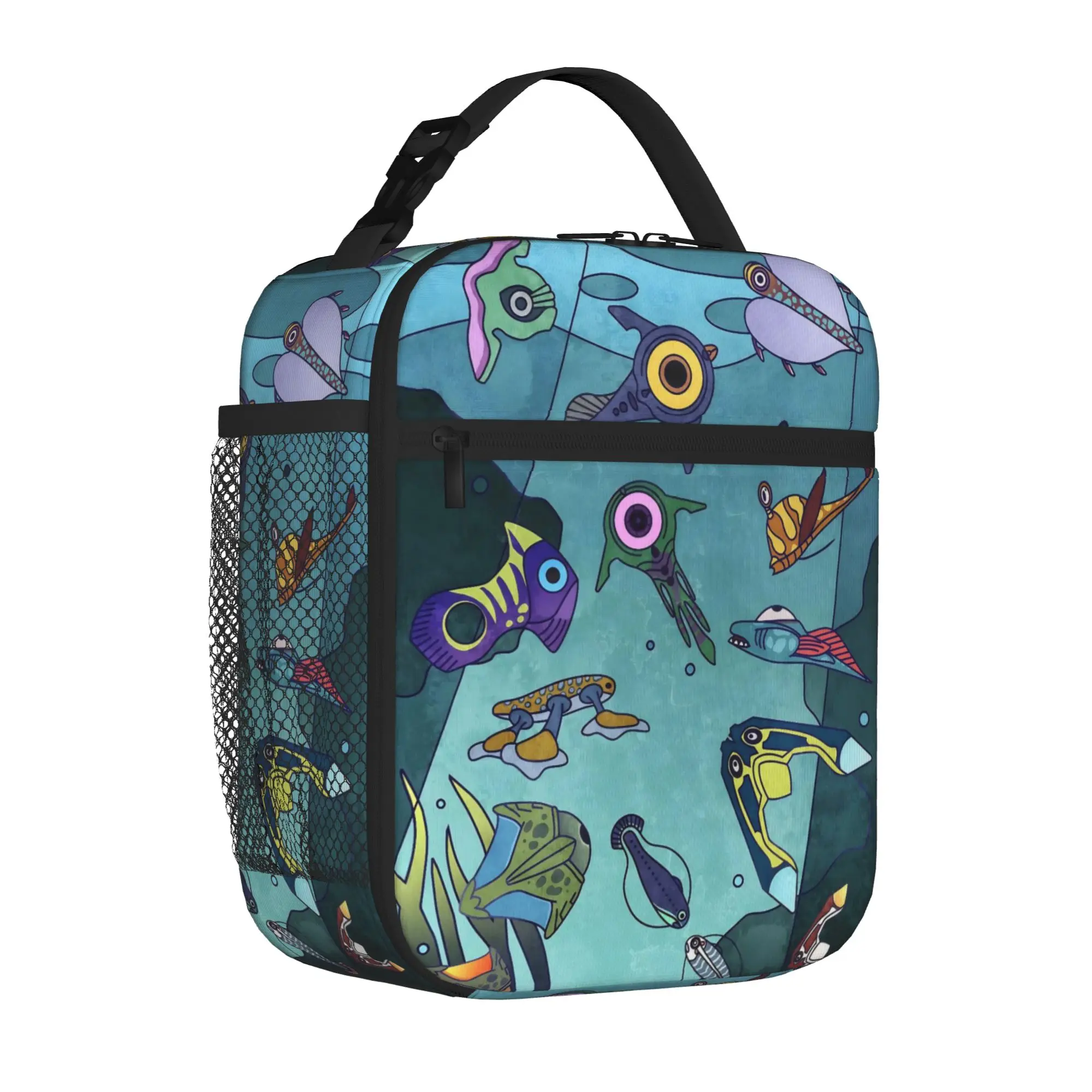 Subnauticas Deep Sea Game Tote Insulated Lunch Bag Adventure Creature Portable Food Bags Reusable Cooler Thermal Spacious Bento