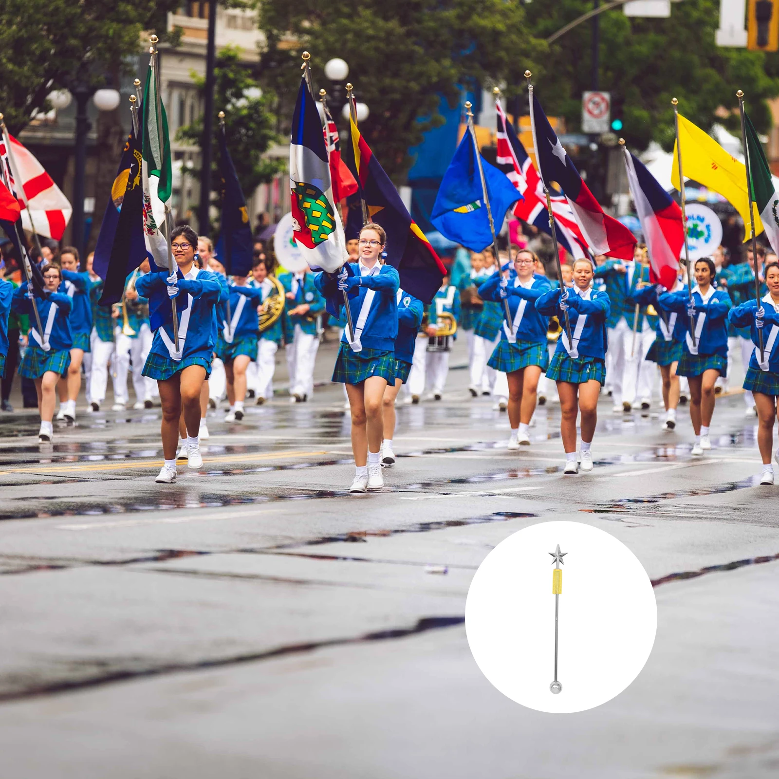 

1pc Durable Stainless Steel Music Conductor Baton For Orchestra Performance Senior Marching Band Accessory Tool Part Supply Show