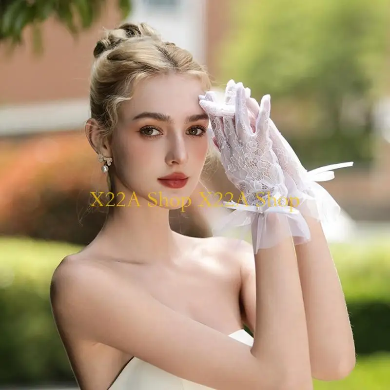 

Уникальные свадебные белые кружевные перчатки для выпускного вечера, одежда для невесты и подружек невесты