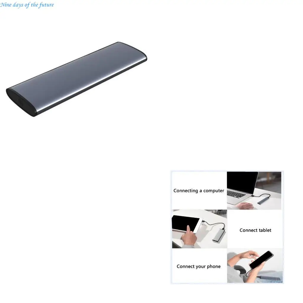 Durability External Drive Enclosure USB3 1 Interfaces for M.2 Solid Disk Device E65A