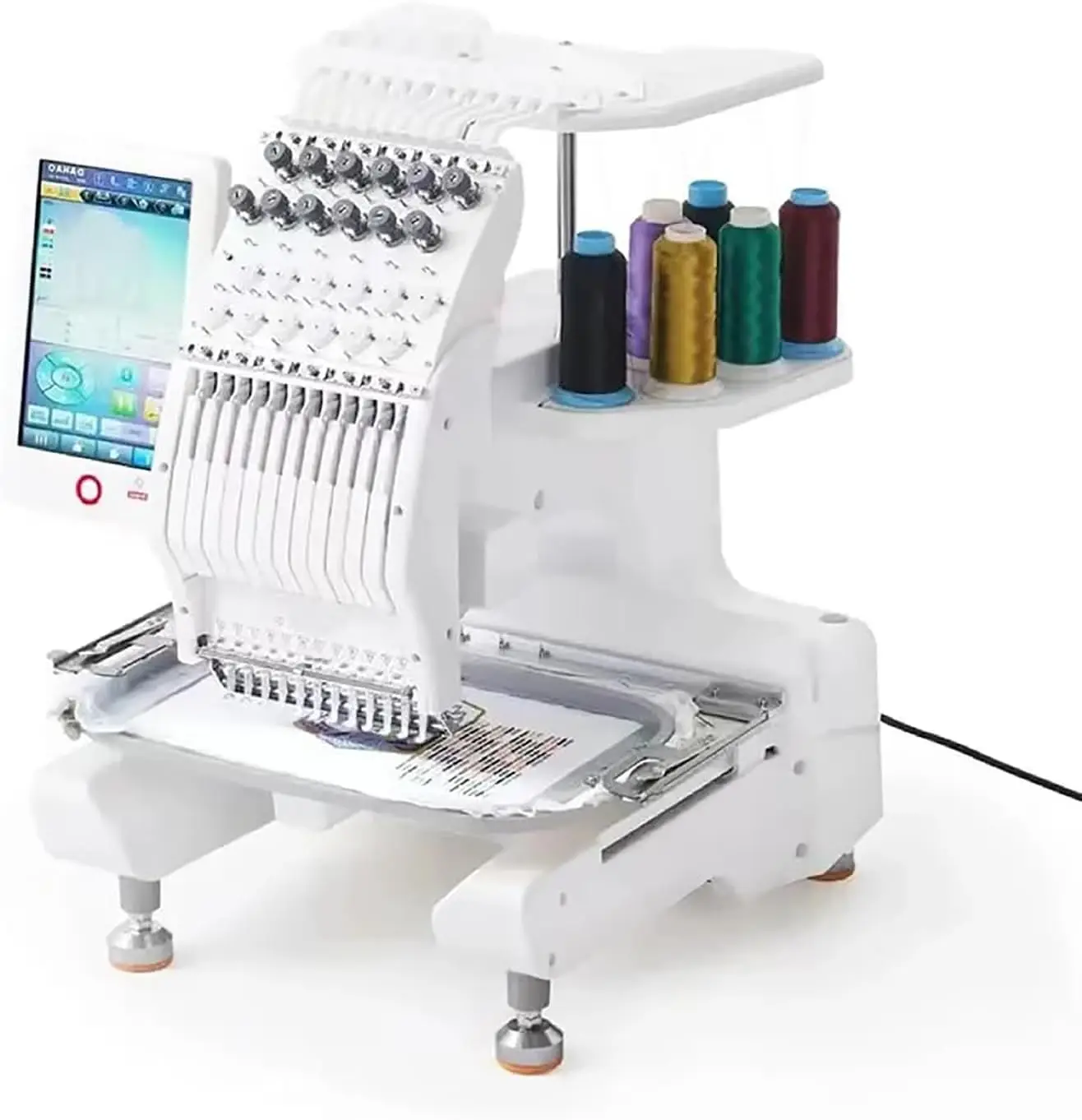 12 Needles Embroidery Machine Single Head Computerized Embroidery Machine For for Hats and Clothing Embroidery