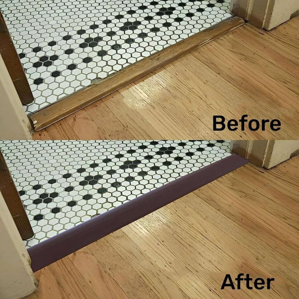1pc 2m 7cmX1.5cm Wood Grain Floor Transition Strip Self Adhesive Edging Trim Strip Cuttable Carpet To Tile Edging Trim Strip view 5
